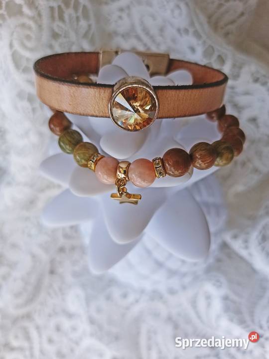 Bransoletka pasek skórka ekologiczna brąz mazowieckie Warszawa