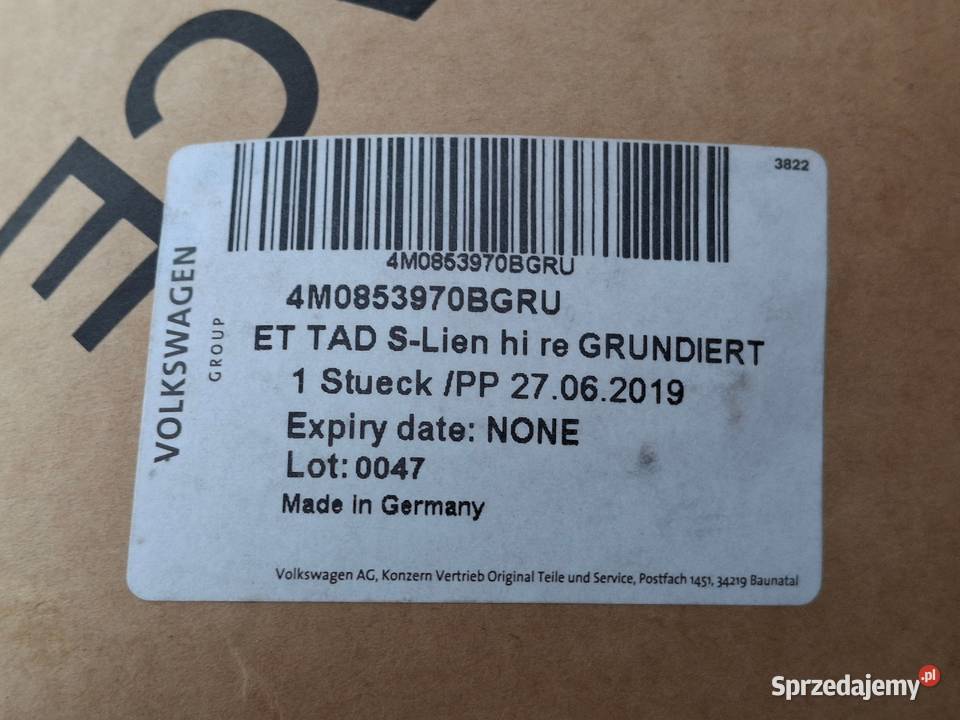 AUDI Q7 4M LISTWA NAKŁADKA DRZWI PRAWY TYŁ PRAWA osobowe Listwy i nakładki Bieleń