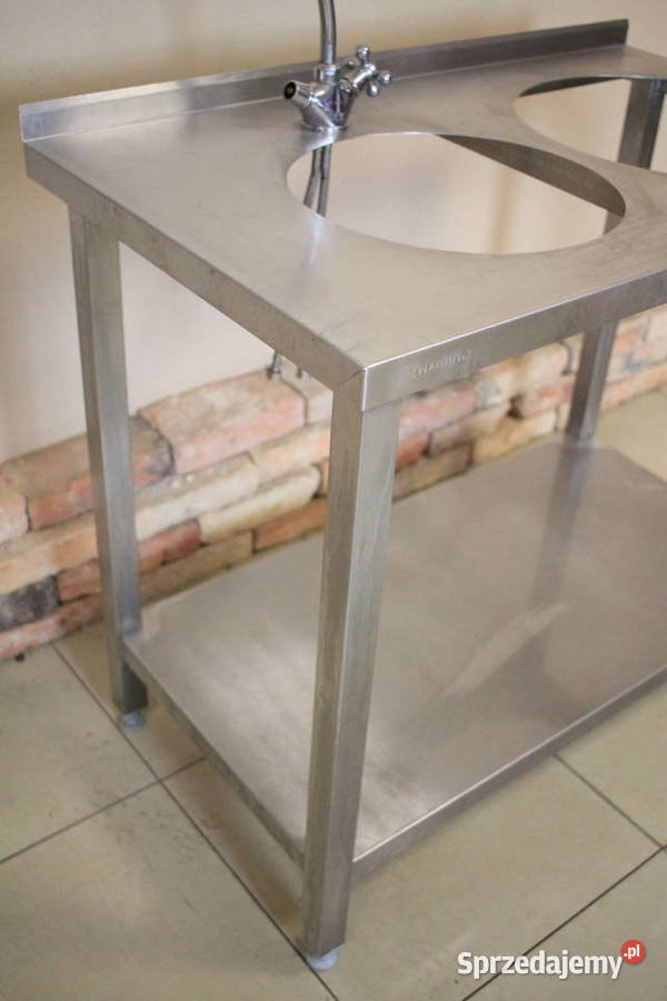 Stół gastronomiczny 100x60 otwory w blacie śląskie sprzedam