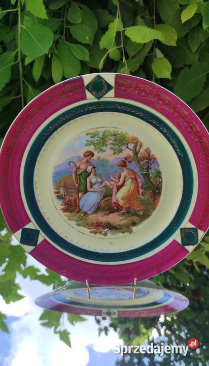 EPIAG TALERZ FRAGONARD SCENA RODZAJOWA Porcelana i szkło Pabianice