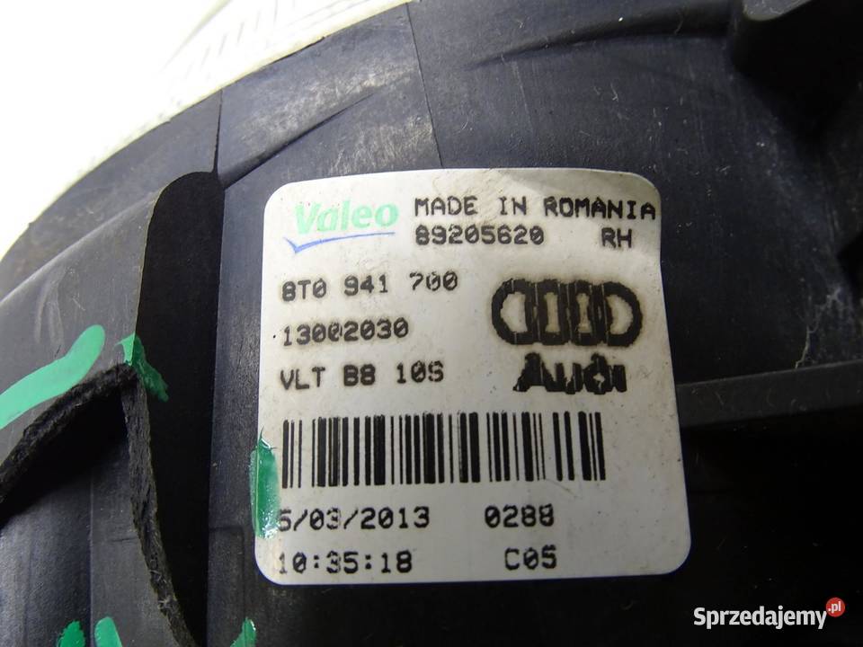 HALOGEN PRAWY PRZÓD PRZEDNI 8T0941700 AUDI A4 B8 Światła do jazdy dziennej DRL małopolskie