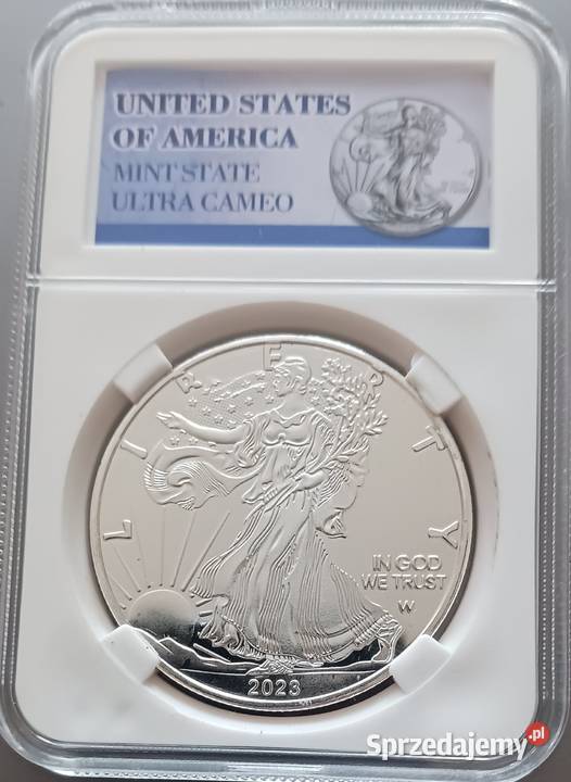 1 Dolar USA 2023 r Libertyplaterowane Slab Kopia Konin