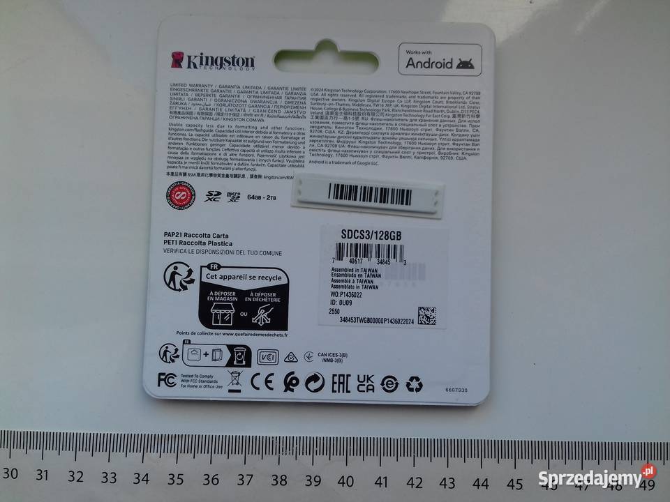 Karta pamięci microSD 128GB Kingston Canvas kujawsko-pomorskie Bydgoszcz
