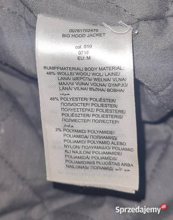 Płaszcz damski popielaty kaptur 38M