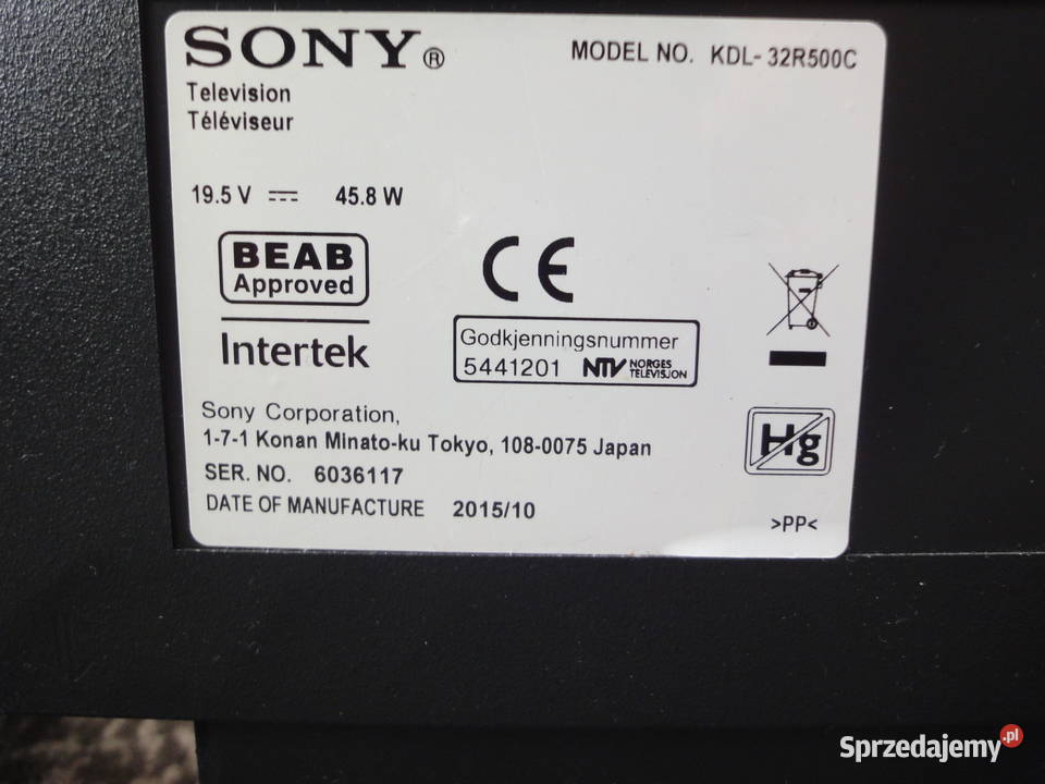 Tv Sony KDL32R500C 32 calebrak pilota LED Kraków
