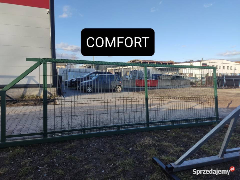 Brama przesuwna panel 3D 4m COMFORT Ocynk przesuwna Kamień Pomorski