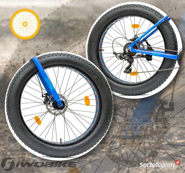 Rower Damski Męski Fatbike 26 IWOBIKE Shimano Gorlice