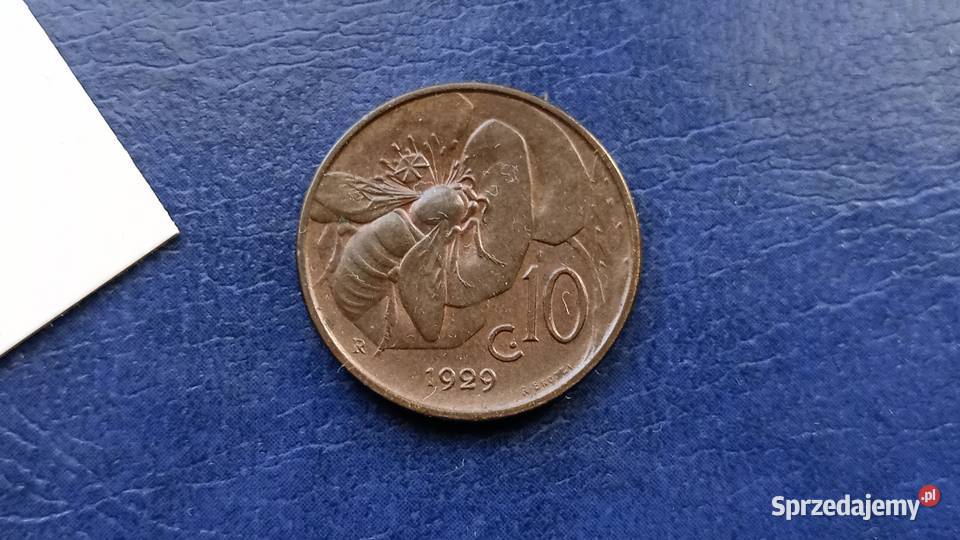 Stare monety 10 centesimo 1929 Włochy Lesko