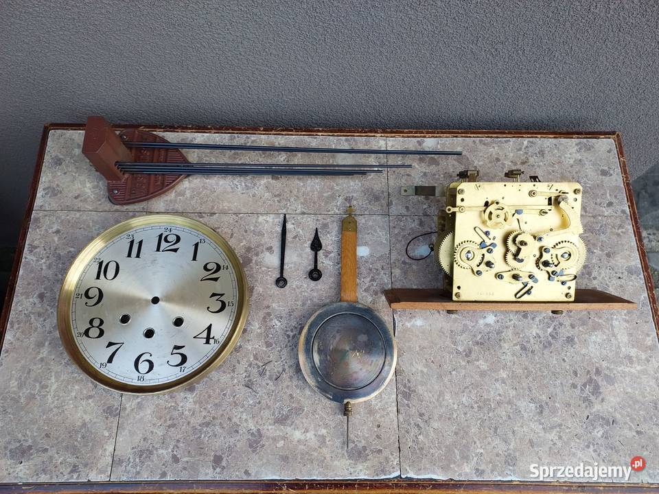 122 Zestaw mechanizm zegara ściennego kwadransowego tarcza 20,5cm