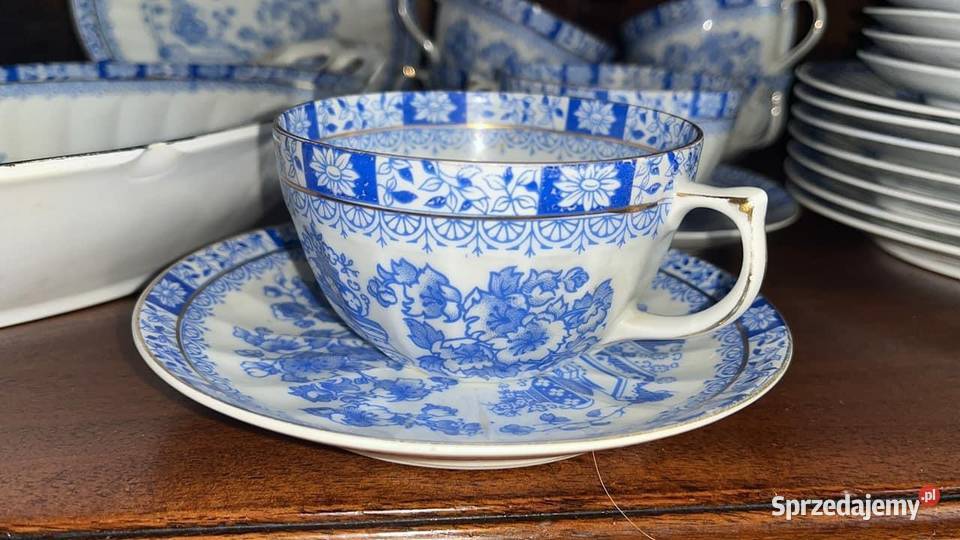 Filiżanka z talerzem SORAU China Blau Seria Gdańsk