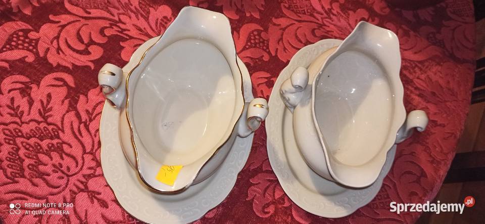 Sosjerka porcelanowa W kolorze ecru Ciekawa Antyki, Sztuka, Kolekcje Gdańsk