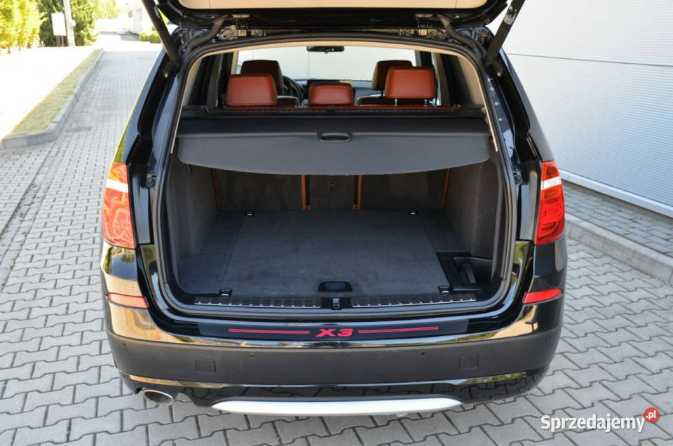 BMW X3 Czarna Zarejestrowana 20D 184 Serwis Lift podgrzewane fotele Kutno