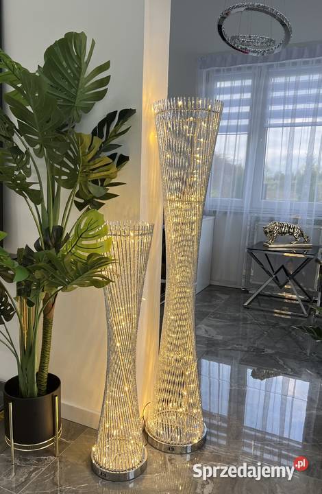 Lampa podłogowa glamour LED Crystal 100 srebrna sprzedam