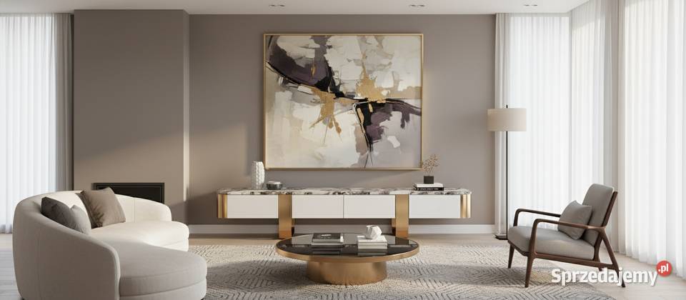 Komoda RTV biała szafka pod telewizor Sofia Golkowice