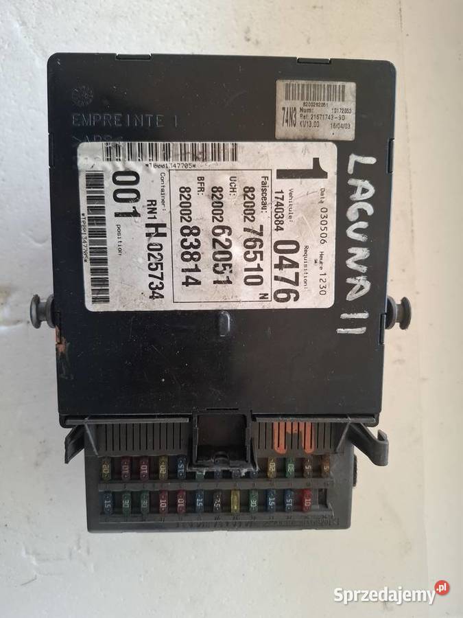 RENAULT LAGUNA II skrzynka bezpieczników sprzedam