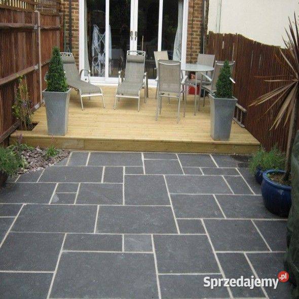 Płytki wapień Black Limestone bębnowane 60x60x22 Płytki i fugi Gdynia