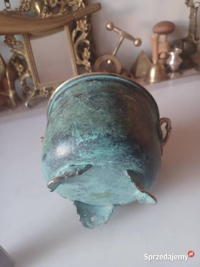 Piękna duża donica mosiężna Poznań sprzedam