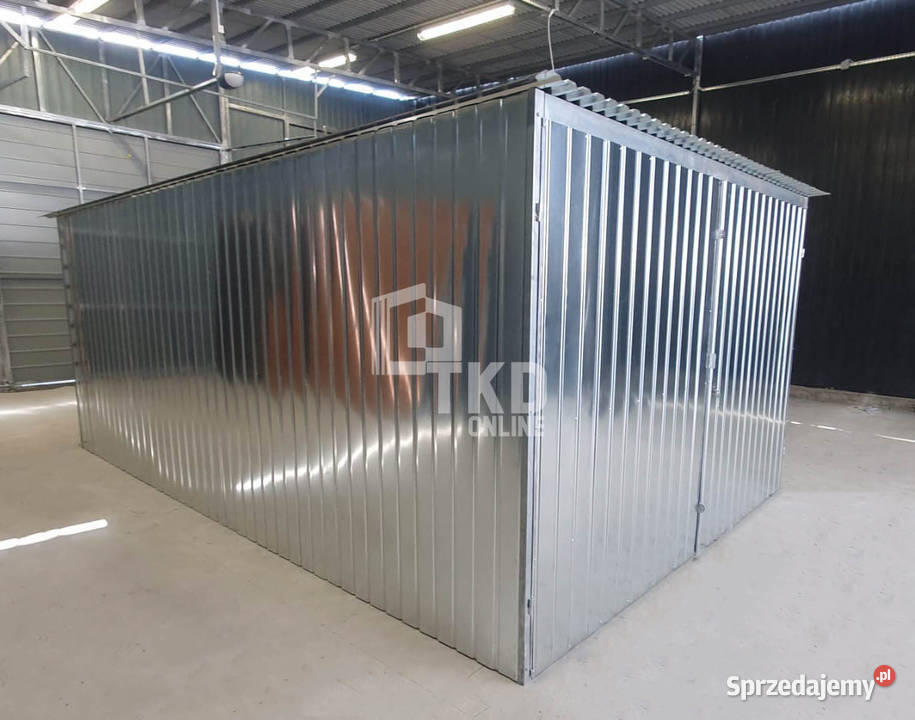 Garaż blaszany 3x5m brama dwuskrzydłowa ocynk Kościerzyna