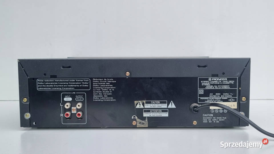 Magnetofon catette deck Pioneer CT W 420X Międzychód