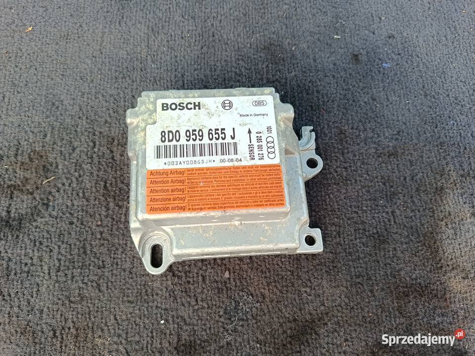Sterownik Airbagu 8D0 959 655 J Bosch Audi A4 B5 Poduszki powietrzne śląskie Myszków