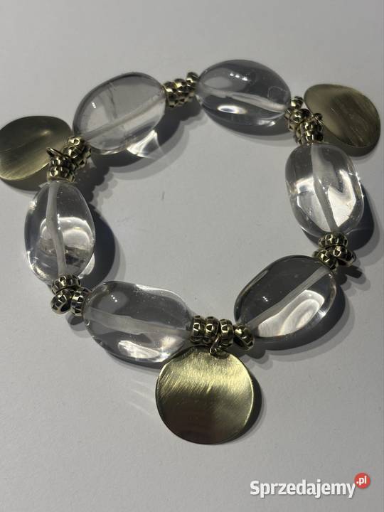 Bransoletka kryształ górski i mosiądz kujawsko-pomorskie Bydgoszcz sprzedam