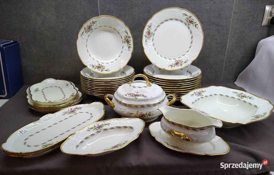 Serwis obiadowy Rosenthal Sanssouci Moosrose 12