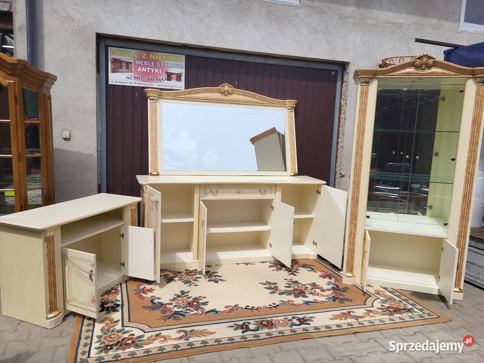 Komplet mebli włoskich komoda witryna lustro Sypniewo