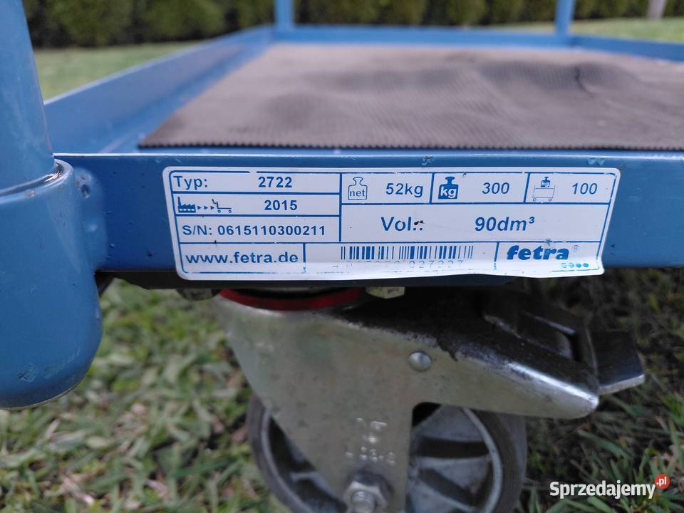 Wózek Fetra z tacą ociekową i pompą oleju Drezdenko sprzedam