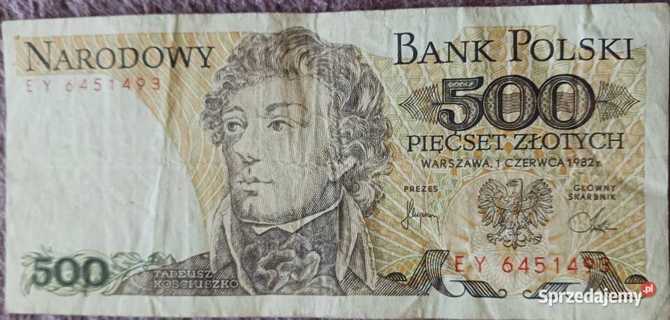 500 T Kościuszko seria EY 1VI1982 r