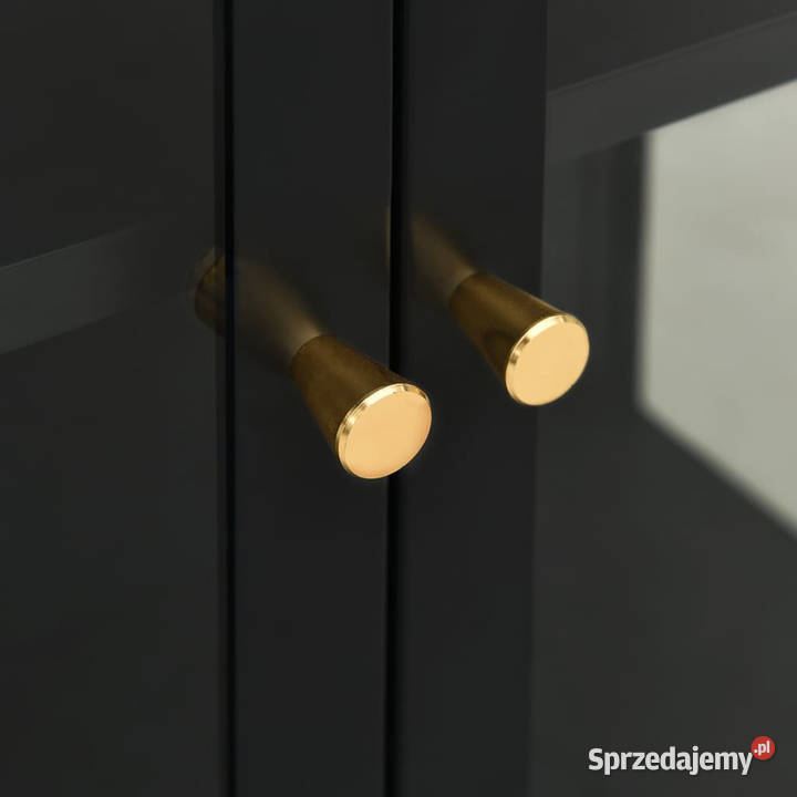 Szafka boczna czarna 75x35x105 stal i szkło Warszawa sprzedam