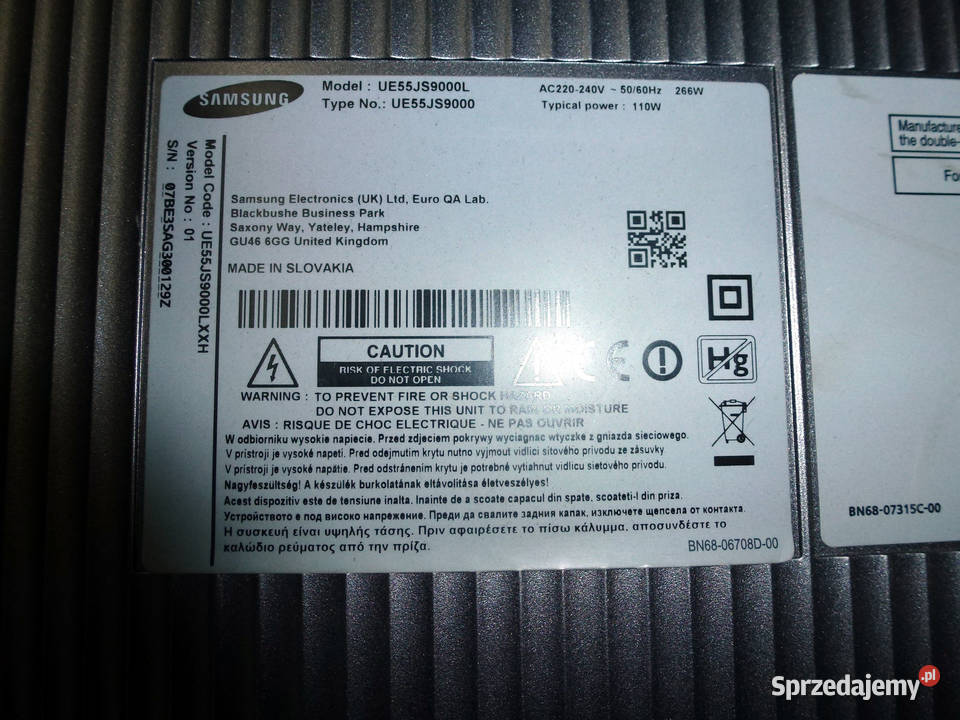TV Samsung 55 UE55JS9000 wszystkie moduły Włocławek
