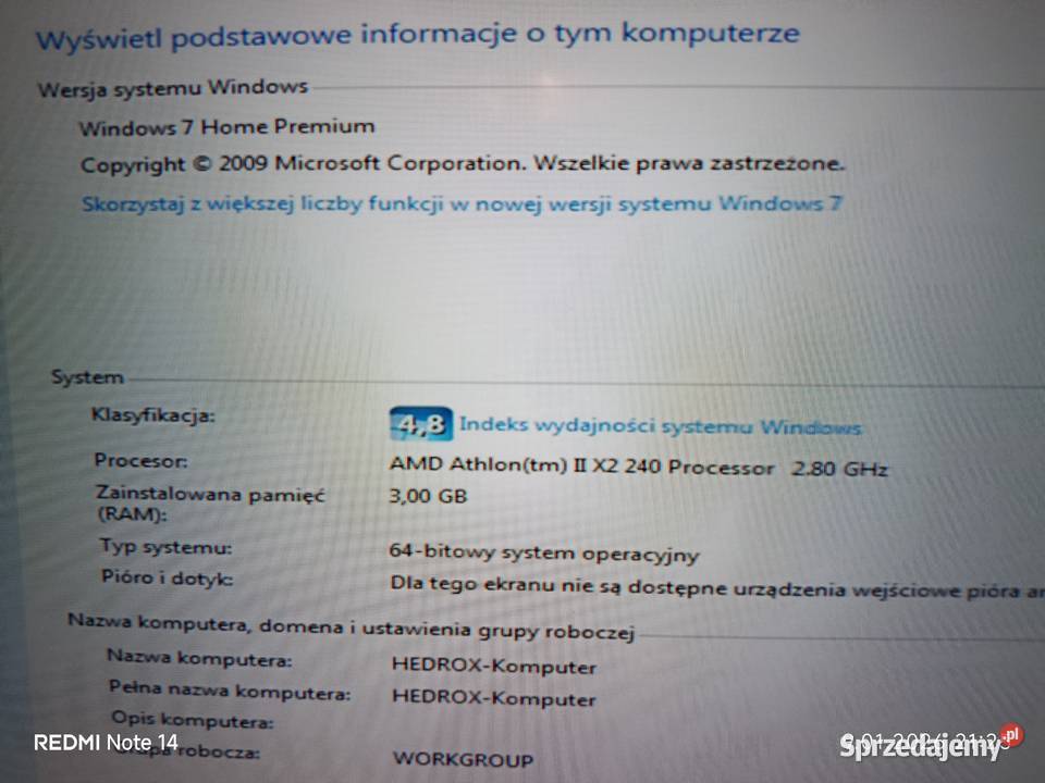 Komputer Stacjonarny Jednostka Centralna dolnośląskie Przemków