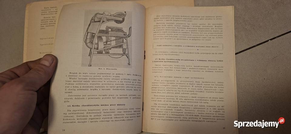 Unikat Instrukcja BHP PRL 1971 Oryginał Piła
