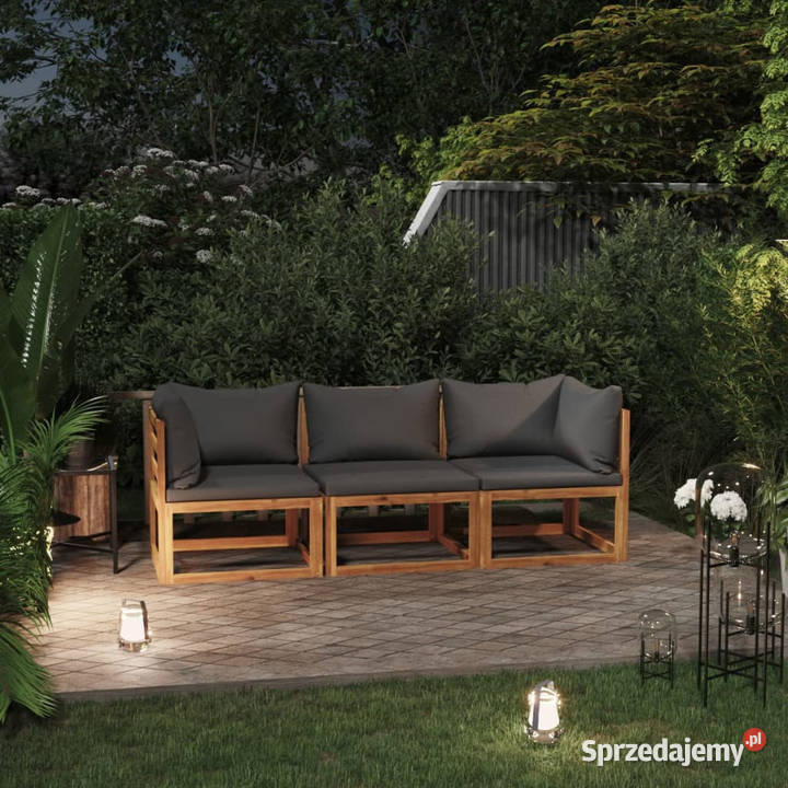 3osobowa sofa ogrodowa z poduszkami lite drewno Warszawa