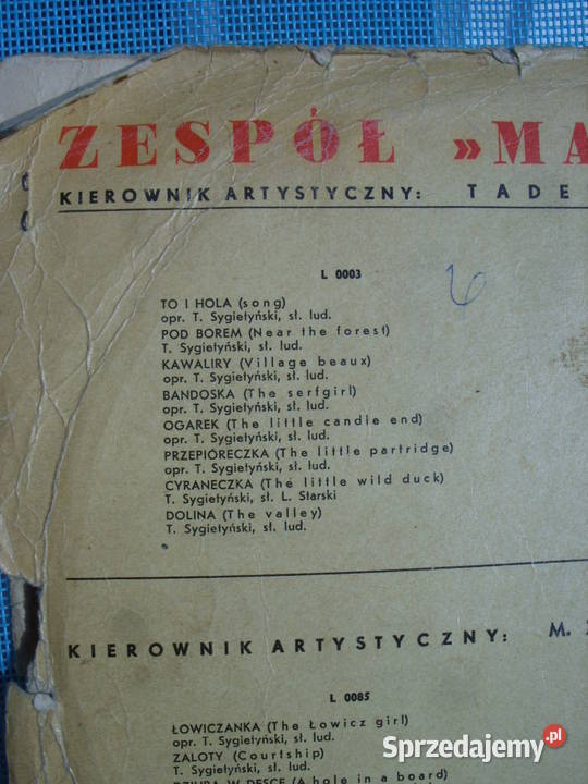 LP MUZA 10 33 OBR MAZOWSZE 3 SZTUKI Wołów