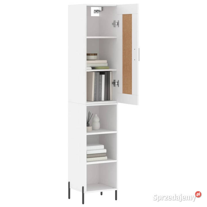 Wysoka szafka biała 345x34x180 materiał Pozostałe mazowieckie Warszawa