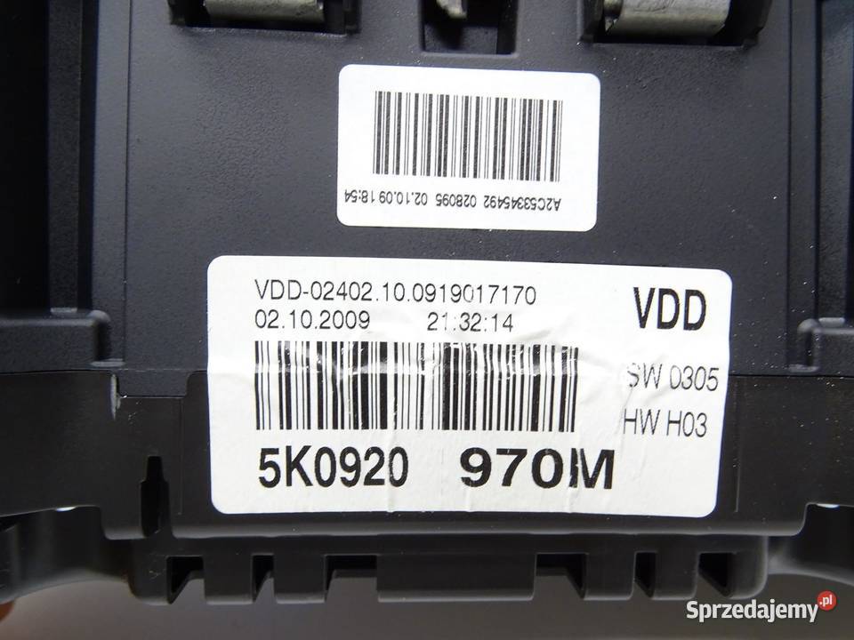 LICZNIK ZEGARY ZEGAR 5K0920970M 12 TSI VW GOLF Liczniki i zegary
