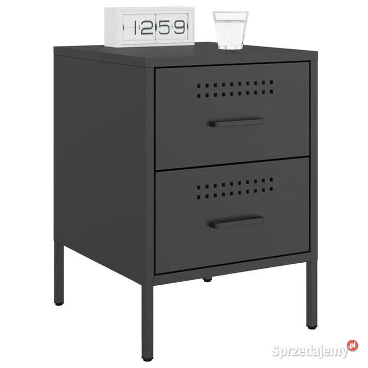 Szafka nocna czarna 36x39x505 stal WM842922 Warszawa
