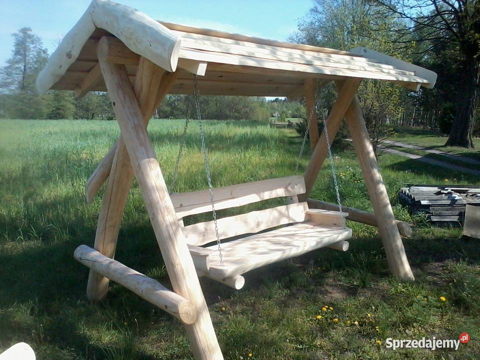 Huśtawka ogrodowa z bali Turek