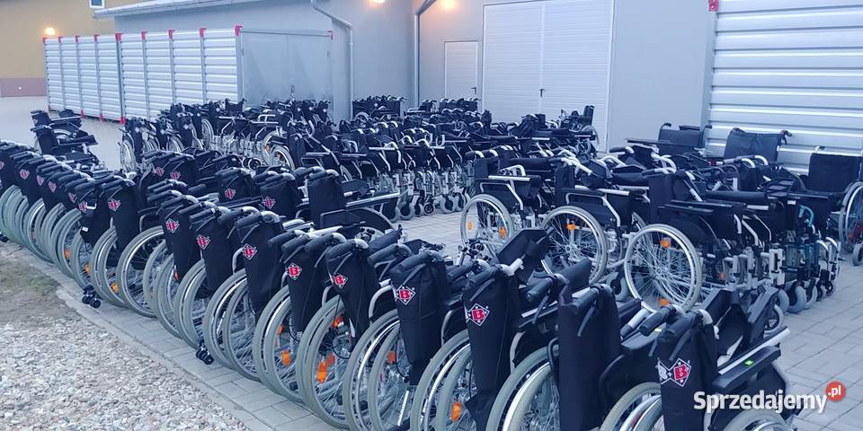 Wózek inwalidzki lekki składany z napędem różne Syców