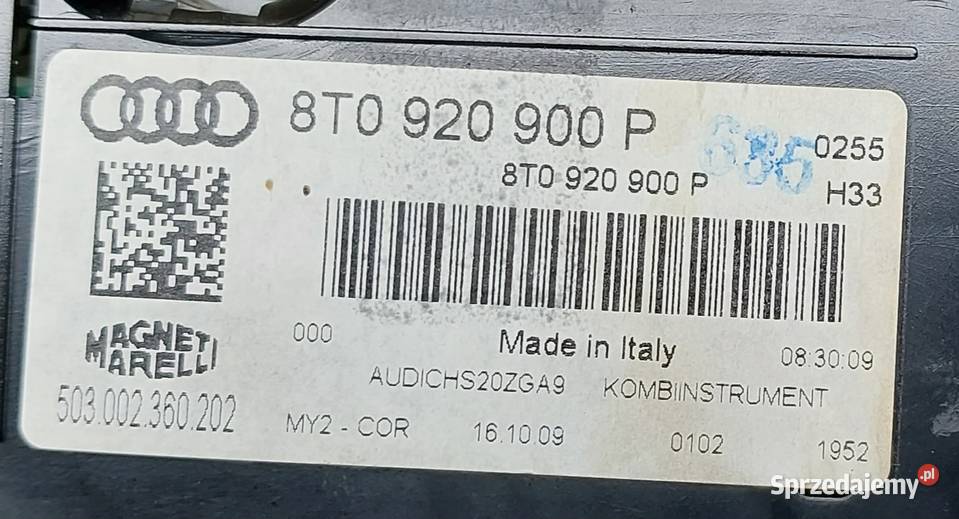 LICZNIK PRĘDKOŚCIOMIERZ AUDI A5 18 20 TFSI Mielęcin