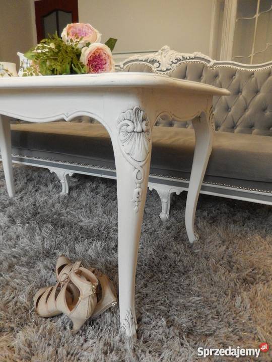 stolikstół francuski ludwik barok shabby chic