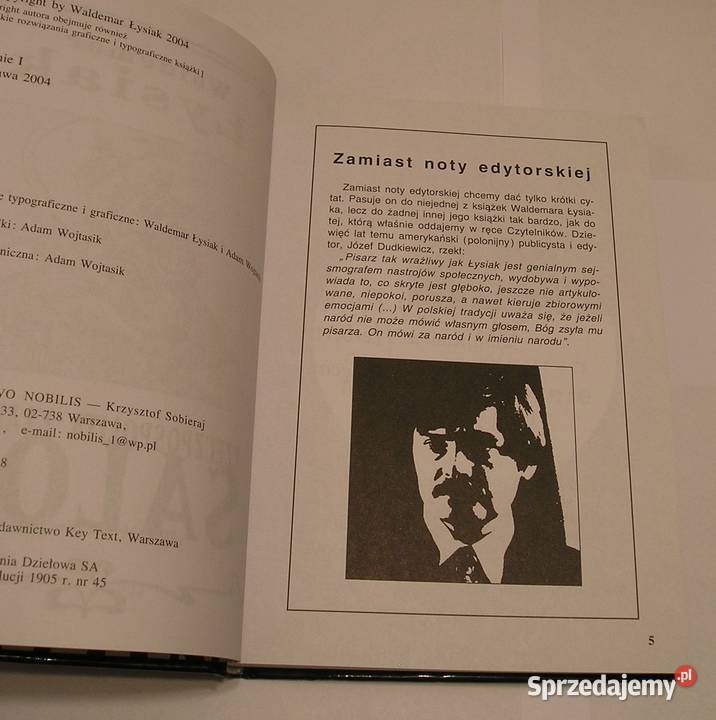 SALON RZECZPOSPOLITA KŁAMCÓW WALDEMAR ŁYSIAK twarda Łódź