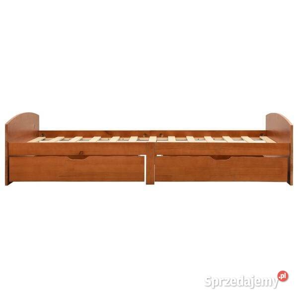 vidaXL Rama łóżka z 2 szufladami miodowy brąz Ramy i stelaże