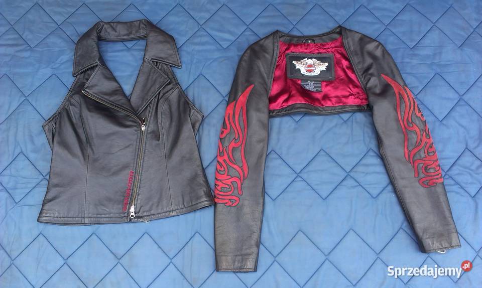 Kurtka skórzana Harley skóra ramoneska kamizelka Kurtki Rybnik