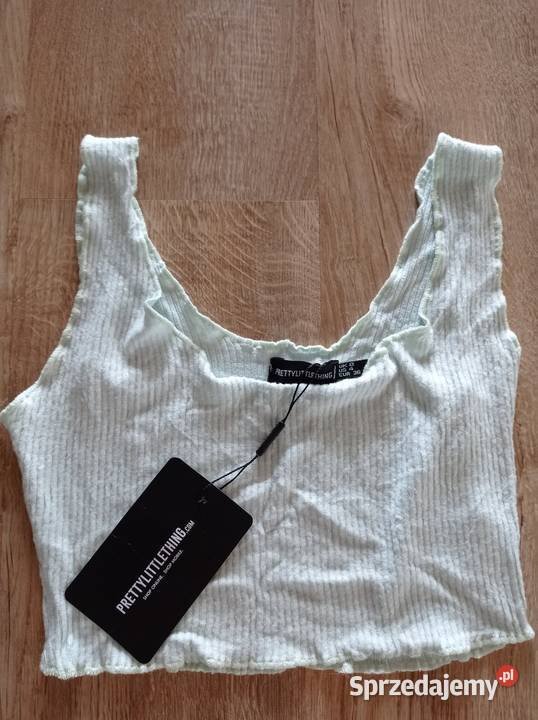 Miętowy crop top