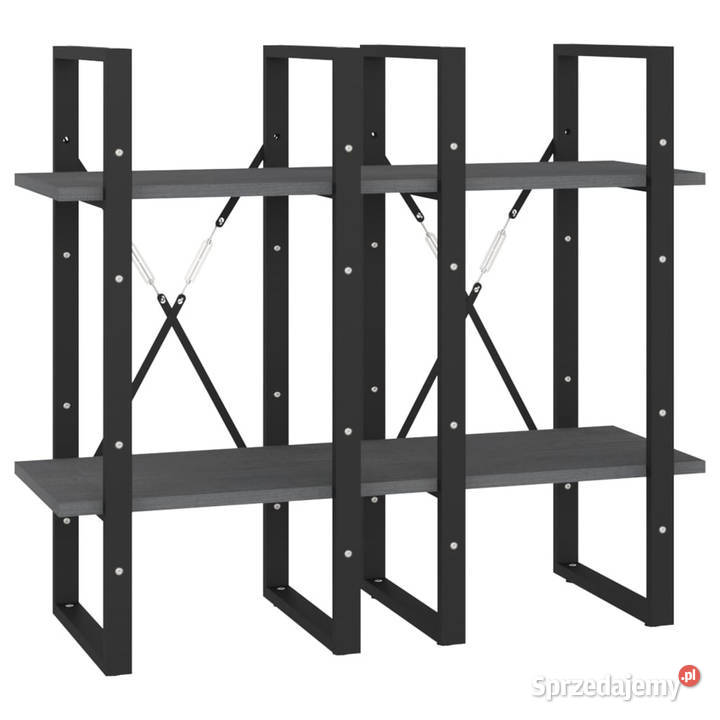 Regał na książki 4 półki szary 40x30x140 drewno Regały Warszawa