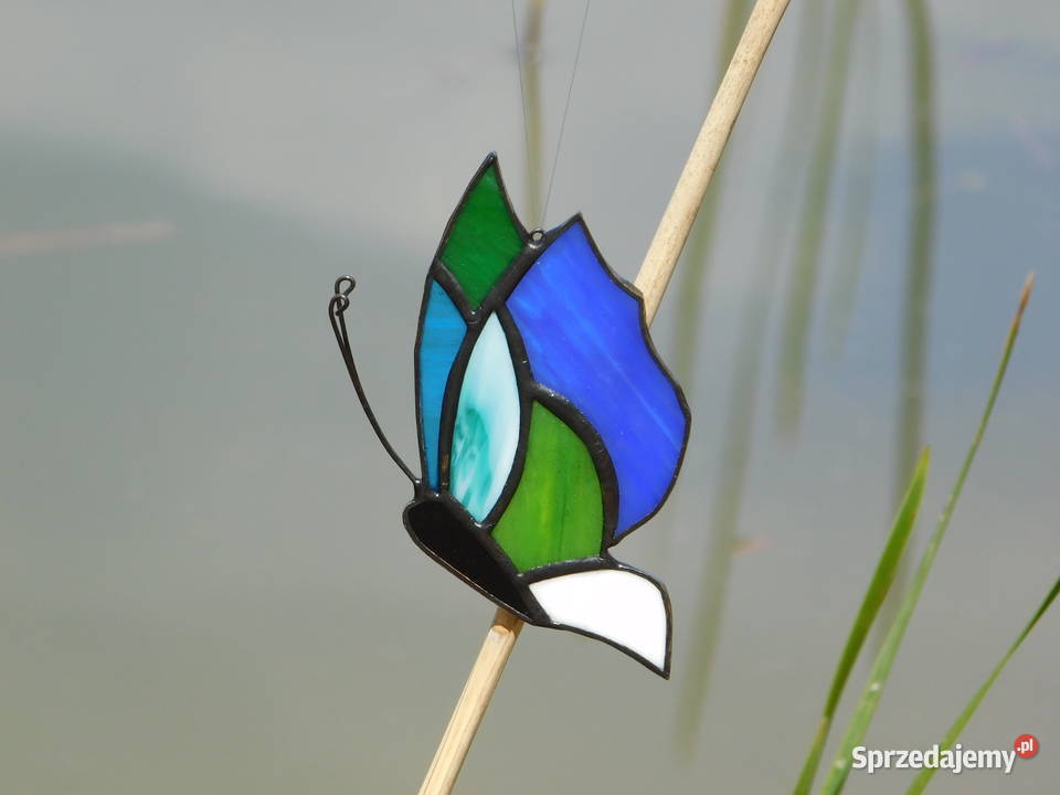 Rękodzieło witraże motylki witrażowe zestaw Dekoracje i ozdoby Bugaj