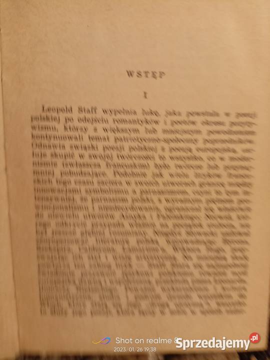 Staff wiersze wybór poezji wydanie pierwsze mazowieckie Warszawa sprzedam