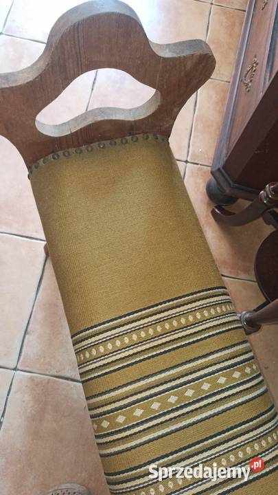 Ławeczka siedlisko tapicerka jasne drewno Gdańsk sprzedam